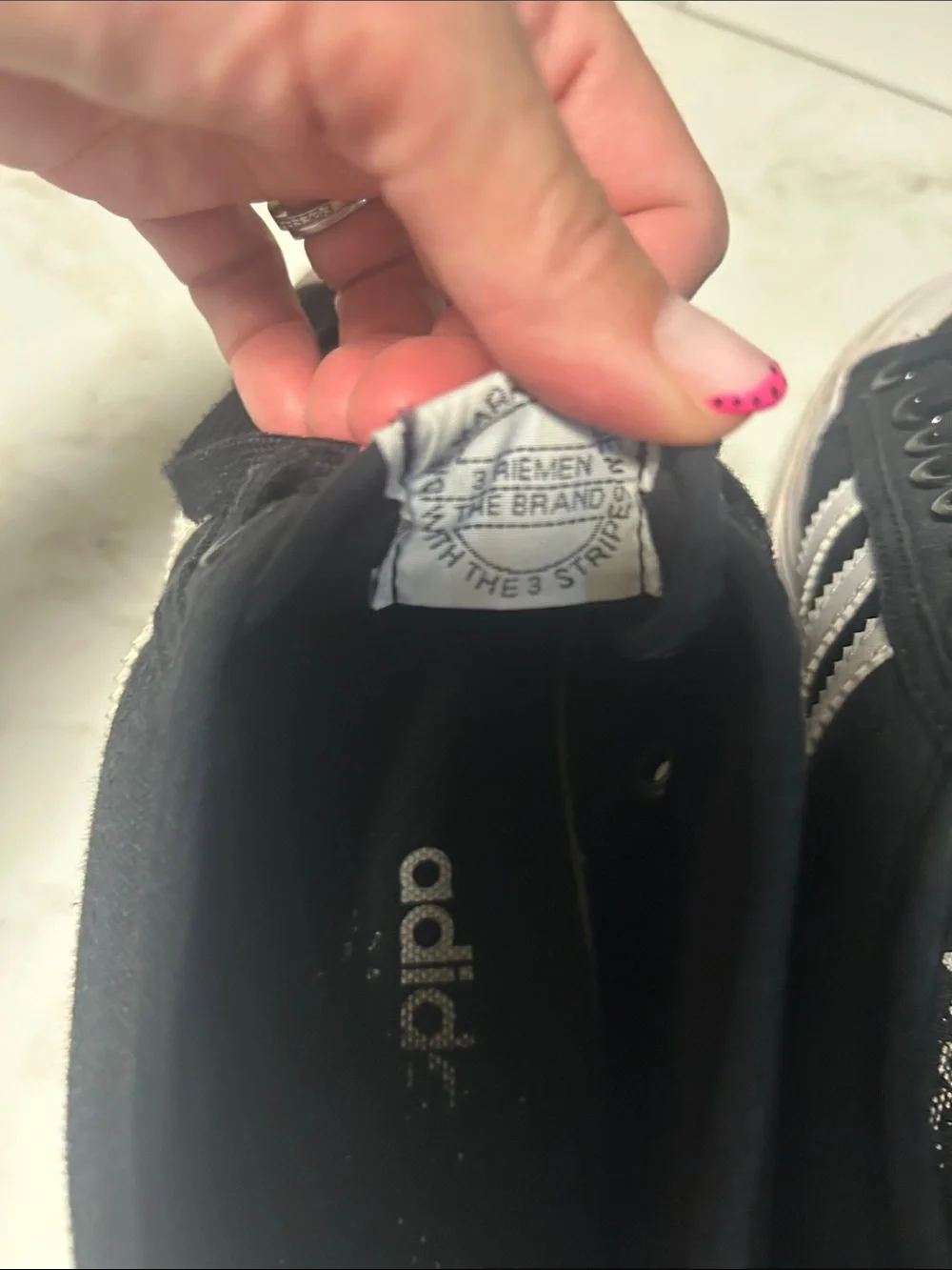 adidas Black Low-Top Canvas Sneakers with White Stripes